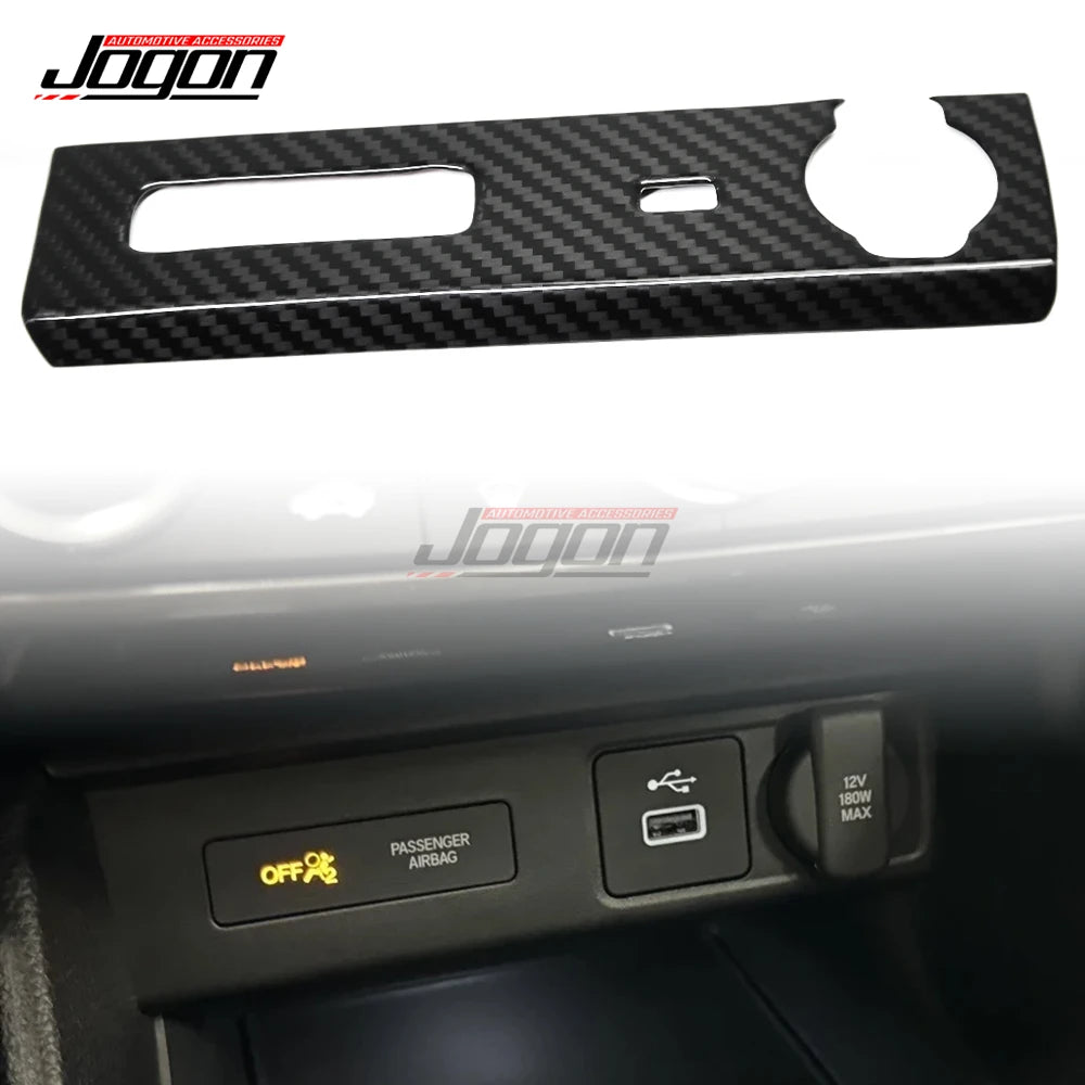 For Acura Integra Type S  A-Spec 2023 2024 2025 Carbon Fiber Car Interior USB-C 3A Charger Port Panel Cover Trim Accessories