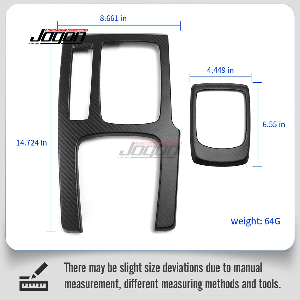 2PCS MT For Acura Integra Type S 2023 2024 2025 Carbon Fiber Interior Central Console Gear Shift Panel Cover Trim Accessories