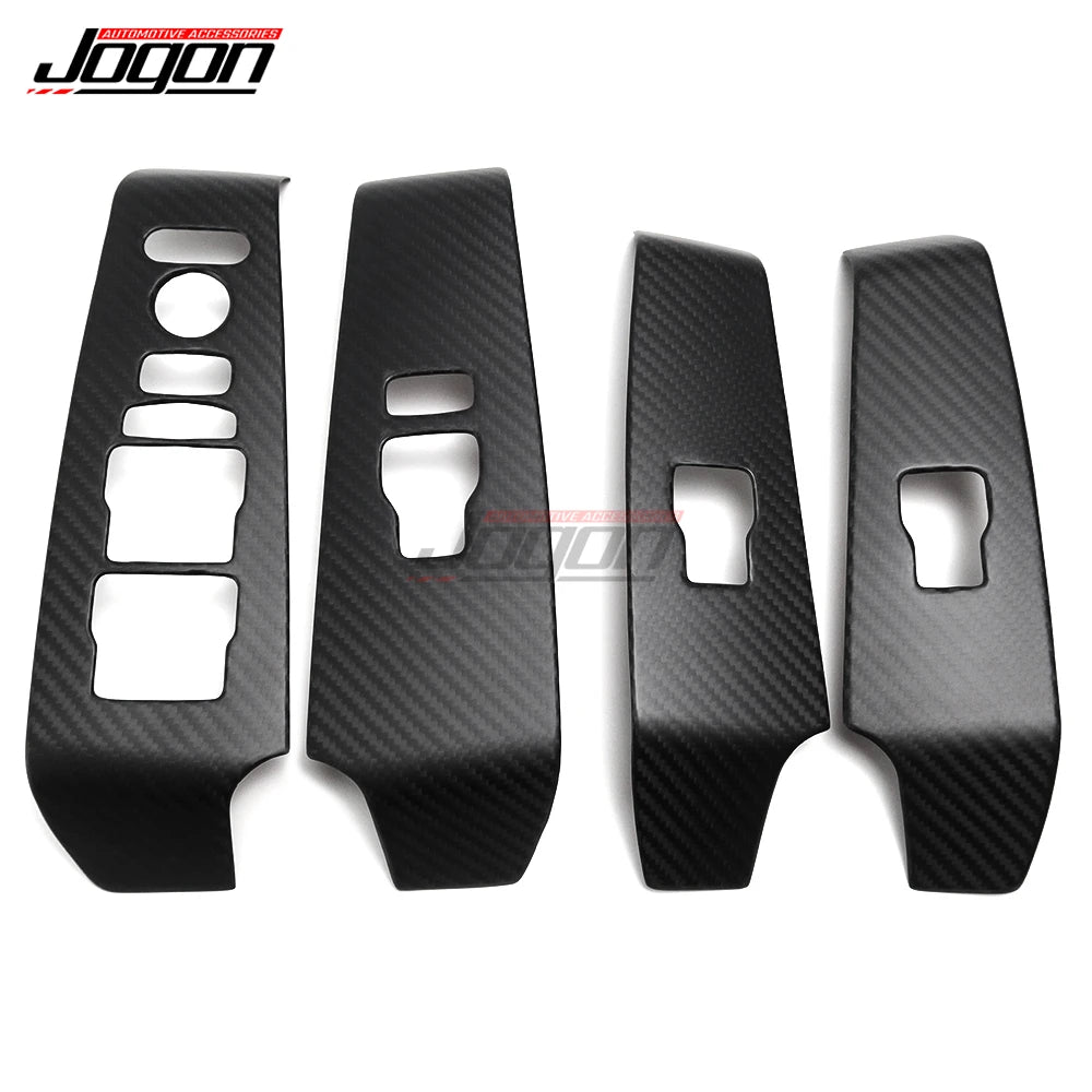 4PCS For Honda Acura Integra A-Spec Type S 2023-2025 Carbon Fiber Door Control Window Button Cover Trim