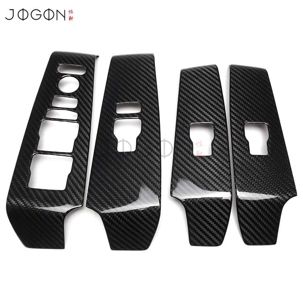 LHD Carbon Fiber Car Interior Door Window Lift Switch Lock Button Cover Trim Decoration For Acura Integra Type S A-Spec 2023+