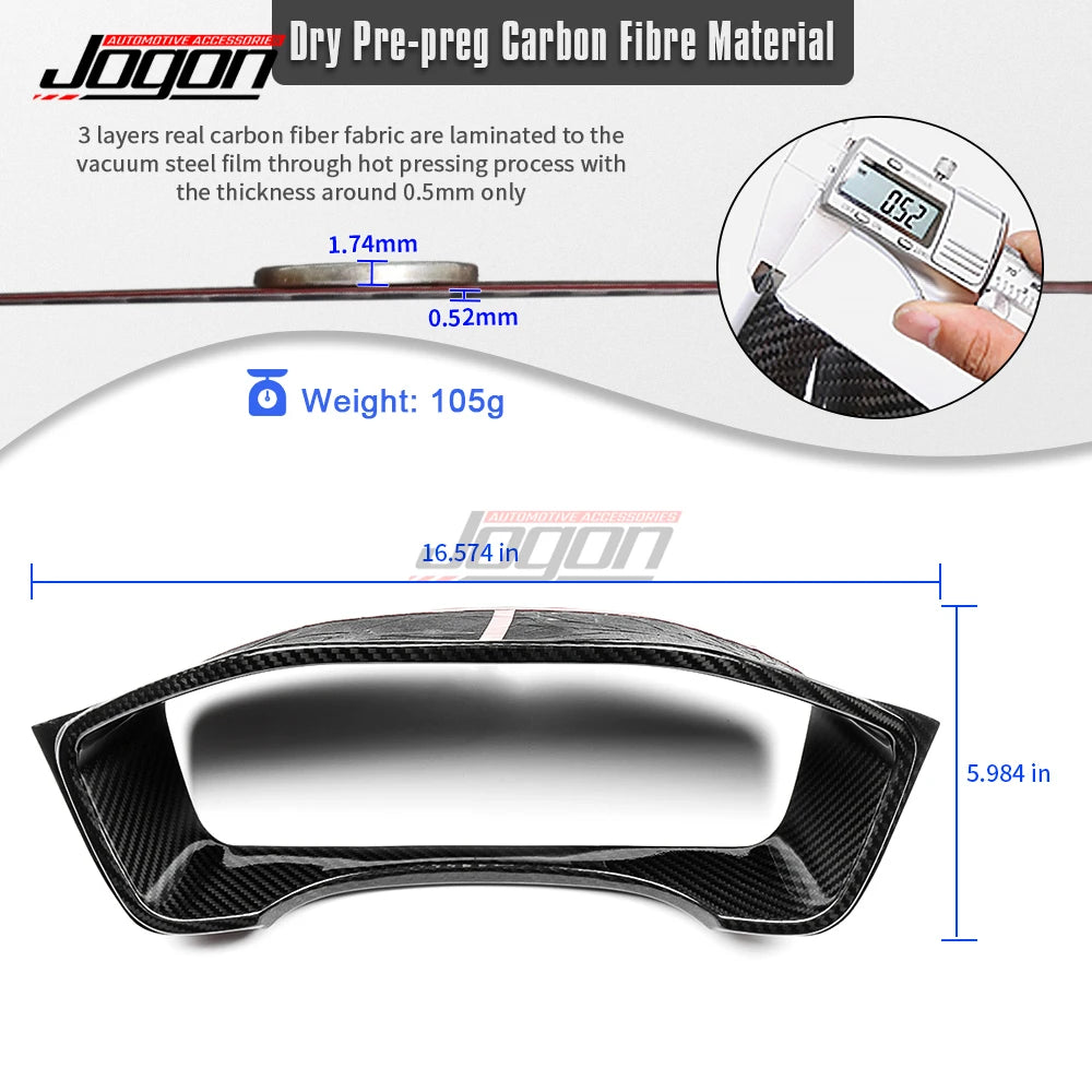 Acura Integra Type S Hatchback 2023-2025 Carbon Fiber Speedometer Panel Cover Trim