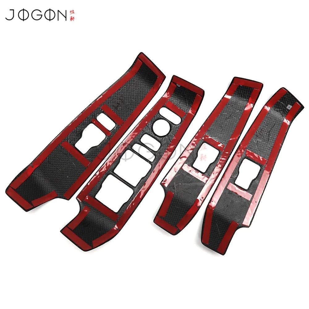 LHD Carbon Fiber Car Interior Door Window Lift Switch Lock Button Cover Trim Decoration For Acura Integra Type S A-Spec 2023+