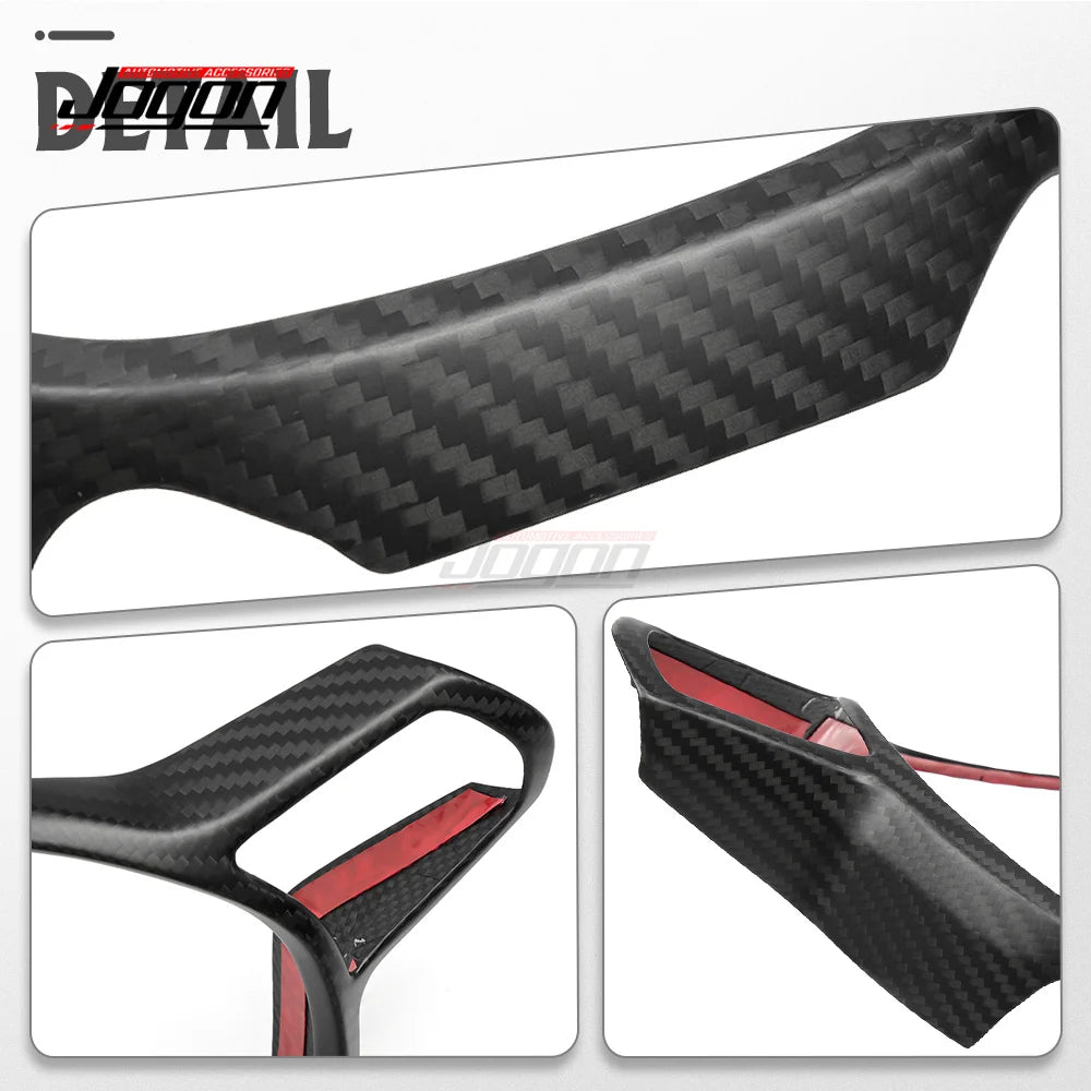 Real Dry Carbon Fiber Steering Wheel Cover Frame Interior Accessories For Acura Integra A-Spec Type S 2023+