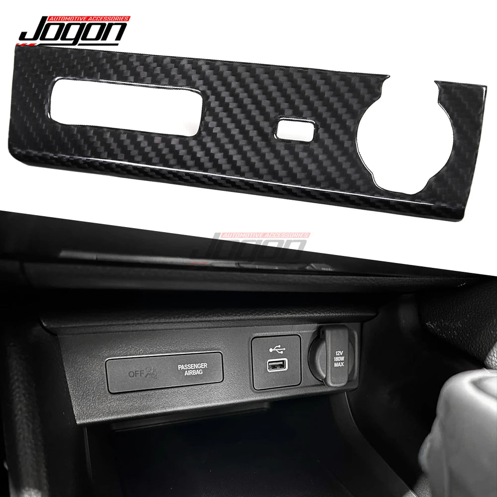 For Acura Integra Type S  A-Spec 2023 2024 2025 Carbon Fiber Car Interior USB-C 3A Charger Port Panel Cover Trim Accessories