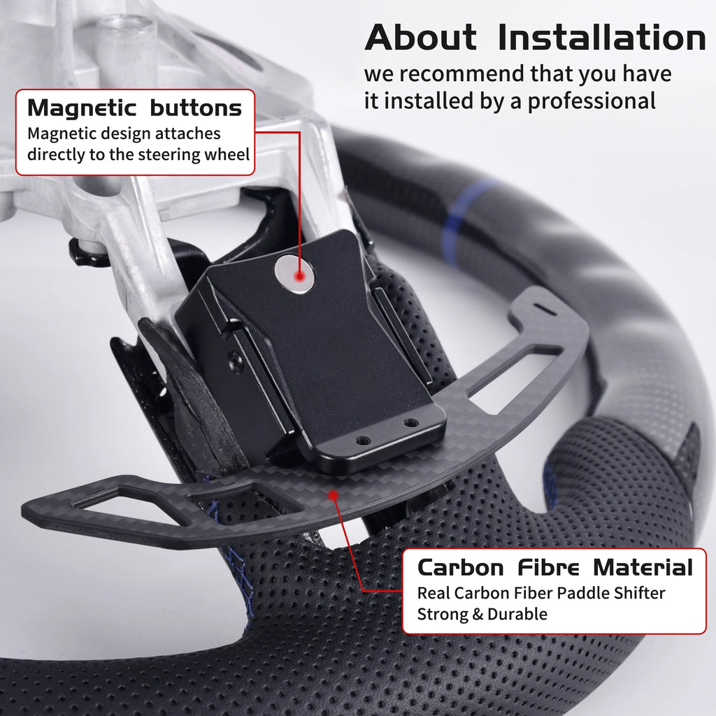 Carbon Fiber Magnetic Paddle Shifters Upgrade Accessory