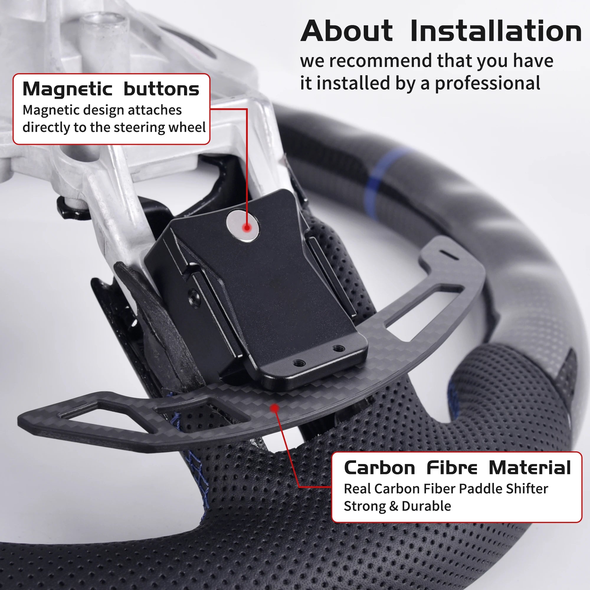 Carbon Fiber Magnetic Paddle Shifters Upgrade Accessory