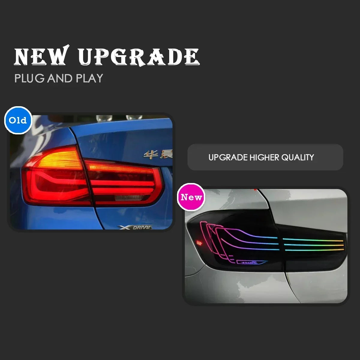LED Tail Lamp For BMW 3 Series F30 F35 RGB Taillight 2013-2018