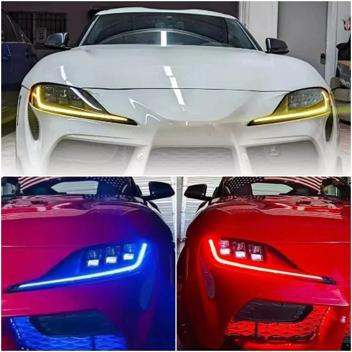 Yellow RED Amber bule DRL LED Boards For 2020-2024 Toyota Supra A90 A91 LED Headlight