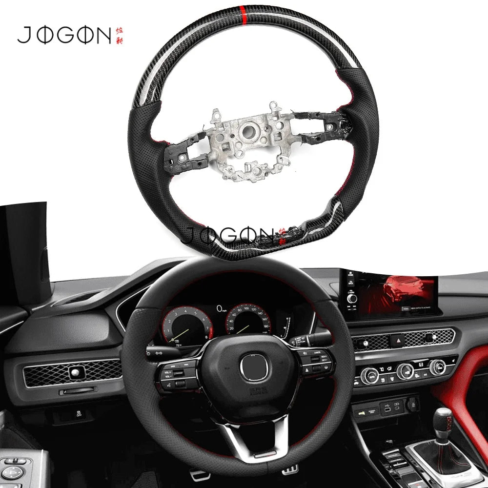 Replacement Customized Steering Wheel Cover Trim Carbon Fiber Car Accessories For Acura Integra A spec Type S 2023 2024 2025