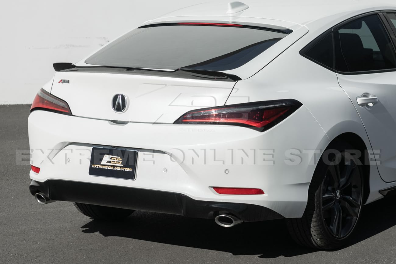 2023-Present Acura Integra Models | Extended Carbon Fiber Package Rear Trunk Lid Wing Spoiler (Carbon Fiber)