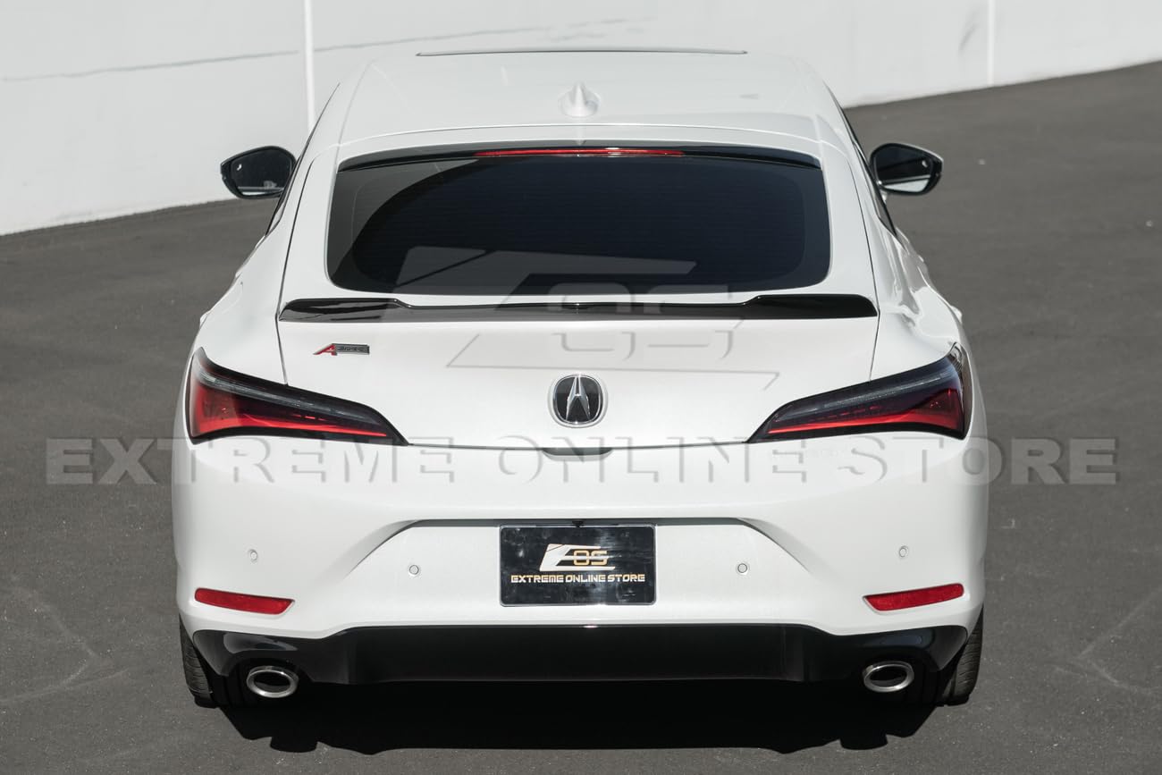 2023-Present Acura Integra Models | Extended Carbon Fiber Package Rear Trunk Lid Wing Spoiler (Carbon Fiber)