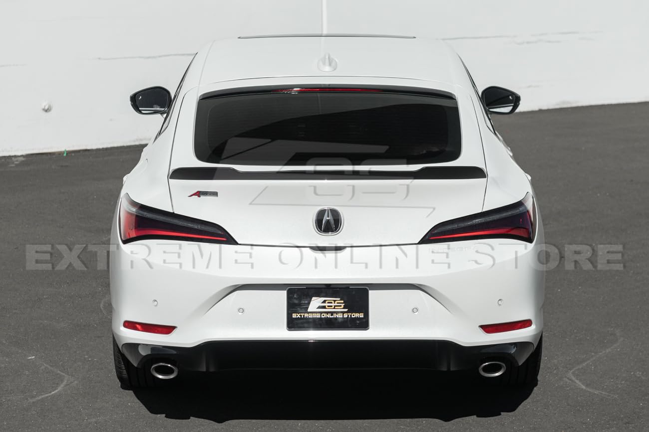 2023-Present Acura Integra Models | Extended Carbon Fiber Package Rear Trunk Lid Wing Spoiler (Carbon Fiber)