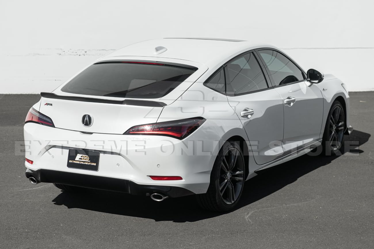 2023-Present Acura Integra Models | Extended Carbon Fiber Package Rear Trunk Lid Wing Spoiler (Carbon Fiber)