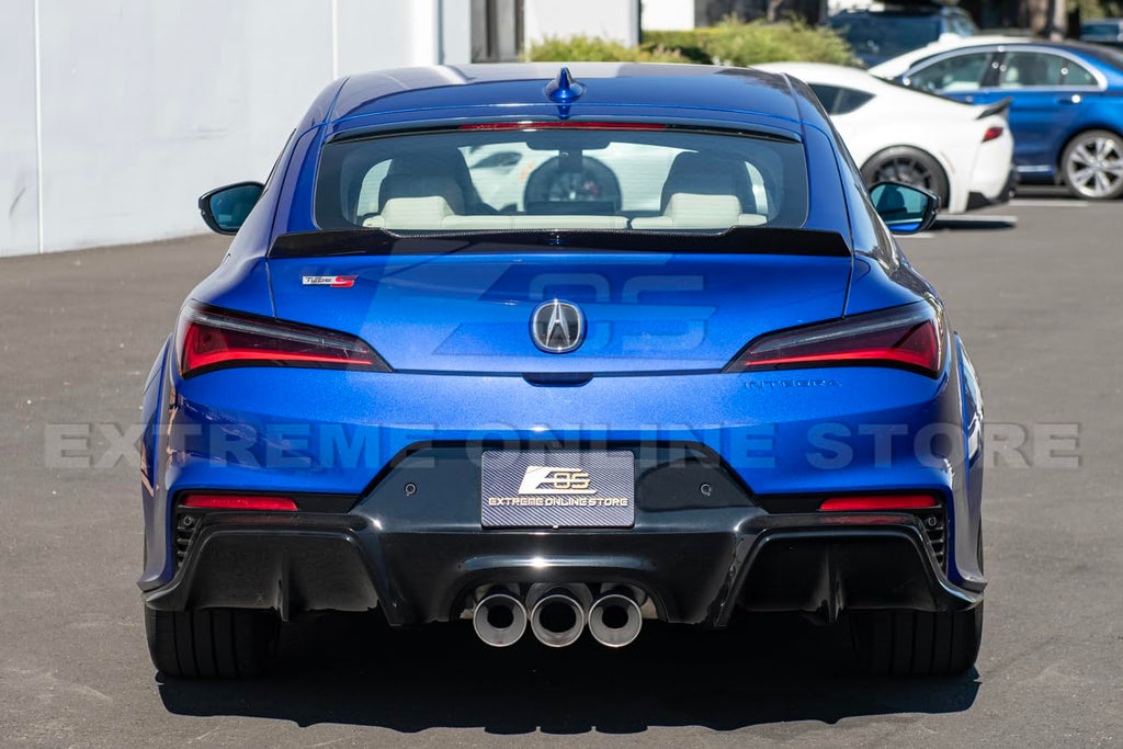 2023-Present Acura Integra Models | Extended Carbon Fiber Package Rear Trunk Lid Wing Spoiler (Carbon Fiber)