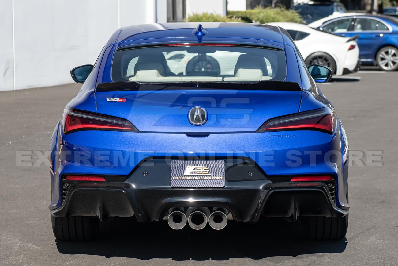 2023-Present Acura Integra Models | Extended Carbon Fiber Package Rear Trunk Lid Wing Spoiler (Carbon Fiber)