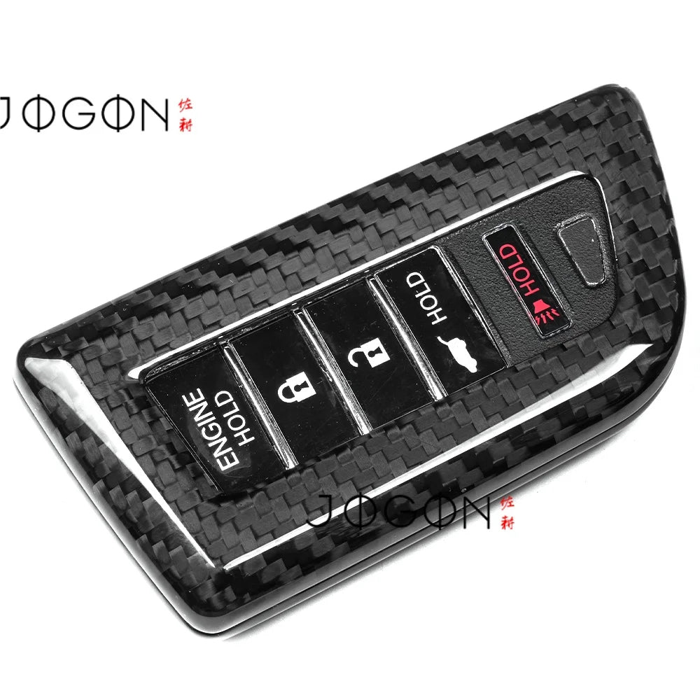 Carbon Fiber 5-Button Remote Key Fob Car Key Case Shell Cover Trim For Acura MDX RDX TLX Integra Type-S A-Spec 2023 2024 2025
