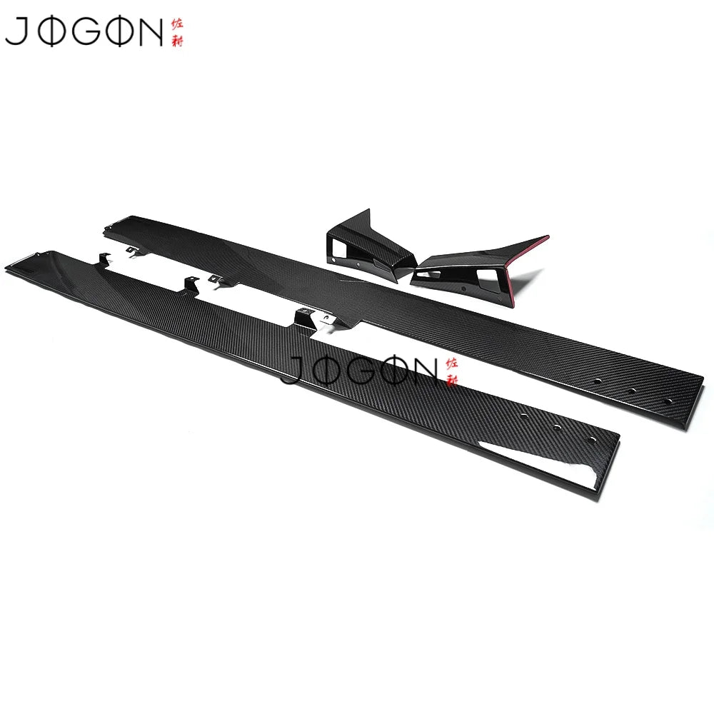 For Acura Integra Type S 2024 2025 Replacement Carbon Fiber Car Side Skirts Rocker Extension Cover Trim Exterior Car Accessories