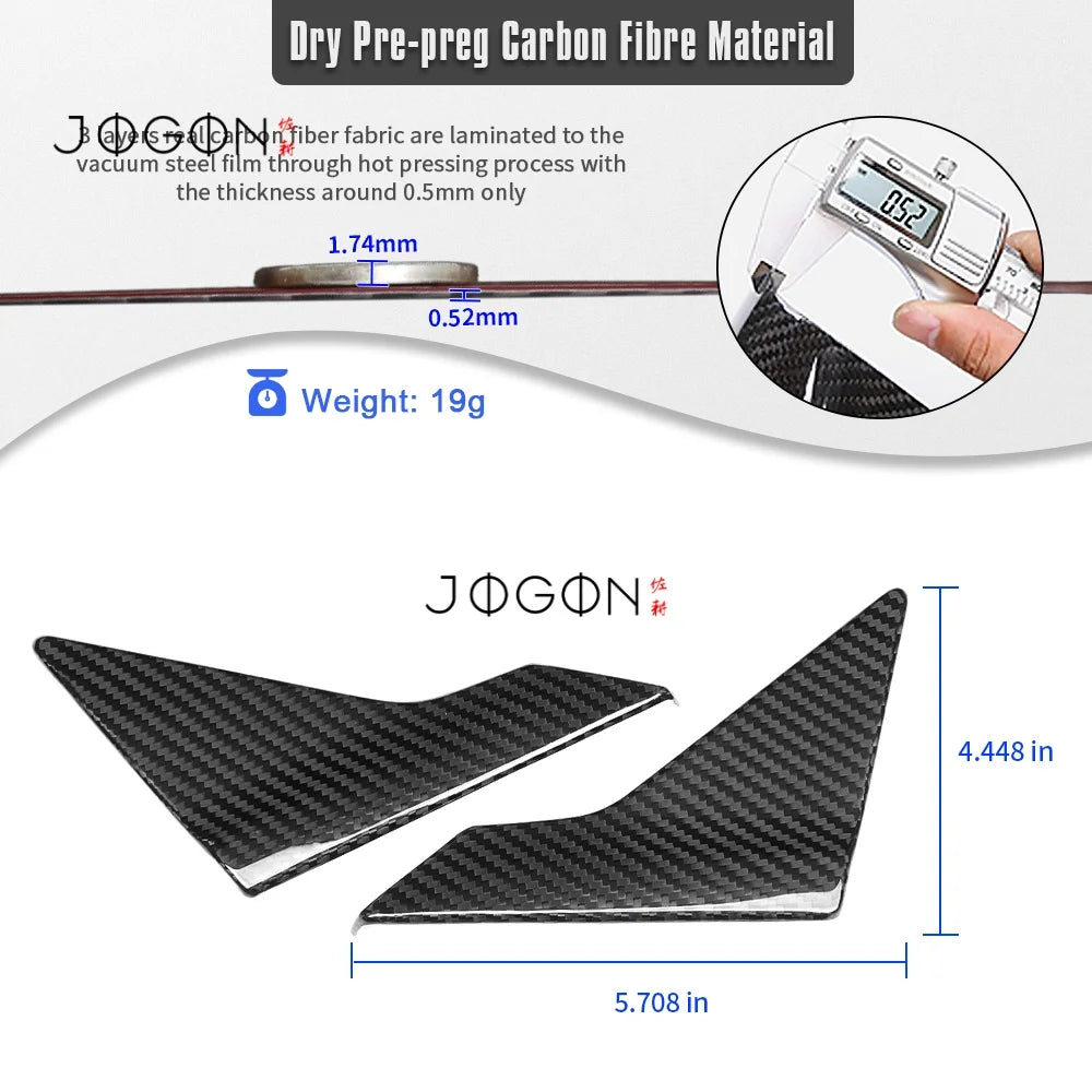 For Acura Integra 2023 2024 2025 Carbon Exterior Car Front Quarter Window Louver Triangle Pillars Posts Cover Trim Accessories