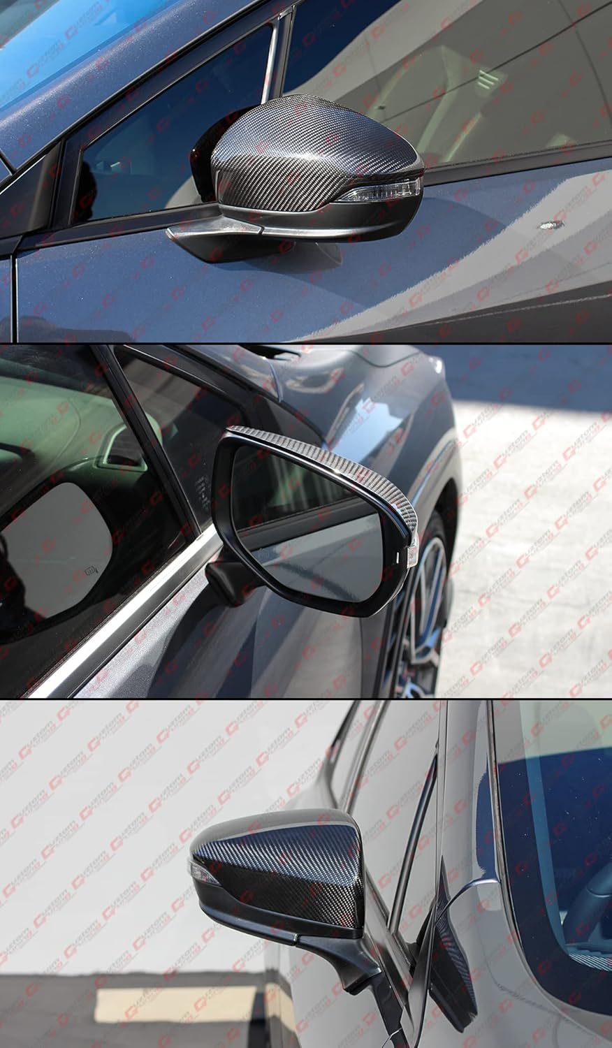 Full Real Carbon Fiber Mirror Covers Caps for 2022 2023 2024 Subaru WRX VB