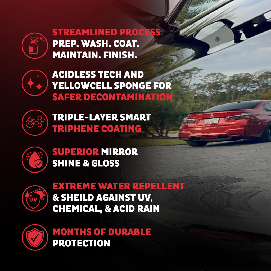 MAXLONE™ 20oz Car Spray with Triphene®, Quick Spray & Wipe All Purpose Waterless Detailer, Better Than Any Car Detailing Kit - Clean, Shine, Protect Paint, Glass, Wheels, and Trim Without Pre-Washing