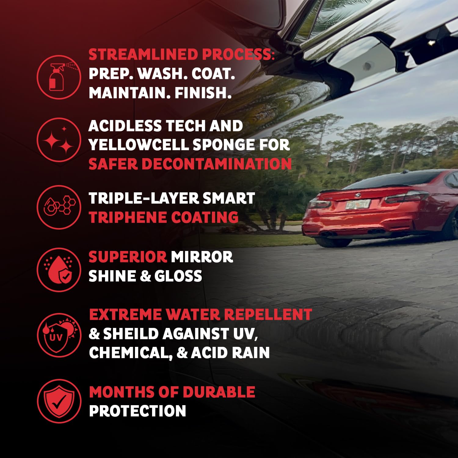 MAXLONE™ 20oz Car Spray with Triphene®, Quick Spray & Wipe All Purpose Waterless Detailer, Better Than Any Car Detailing Kit - Clean, Shine, Protect Paint, Glass, Wheels, and Trim Without Pre-Washing