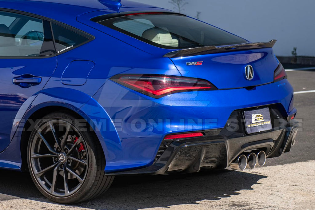 2023-Present Acura Integra Models | Extended Carbon Fiber Package Rear Trunk Lid Wing Spoiler (Carbon Fiber)
