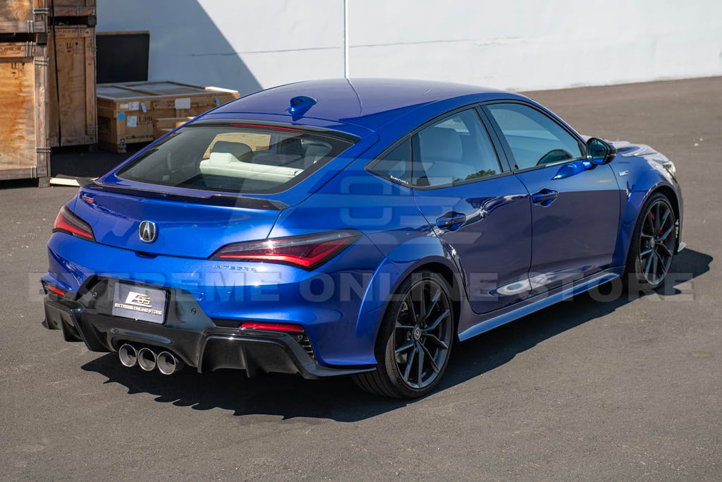 2023-Present Acura Integra Models | Extended Carbon Fiber Package Rear Trunk Lid Wing Spoiler (Carbon Fiber)
