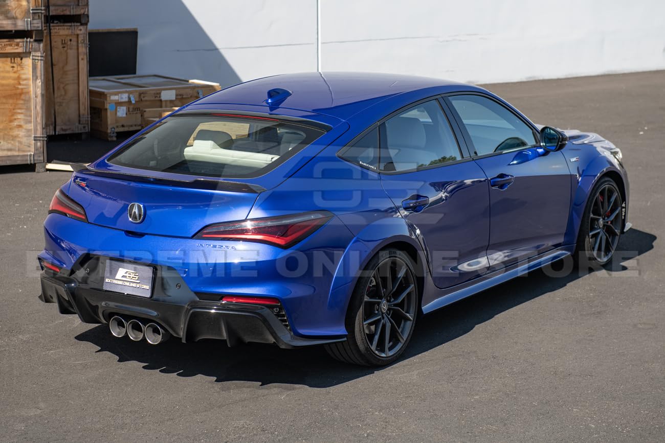 2023-Present Acura Integra Models | Extended Carbon Fiber Package Rear Trunk Lid Wing Spoiler (Carbon Fiber)