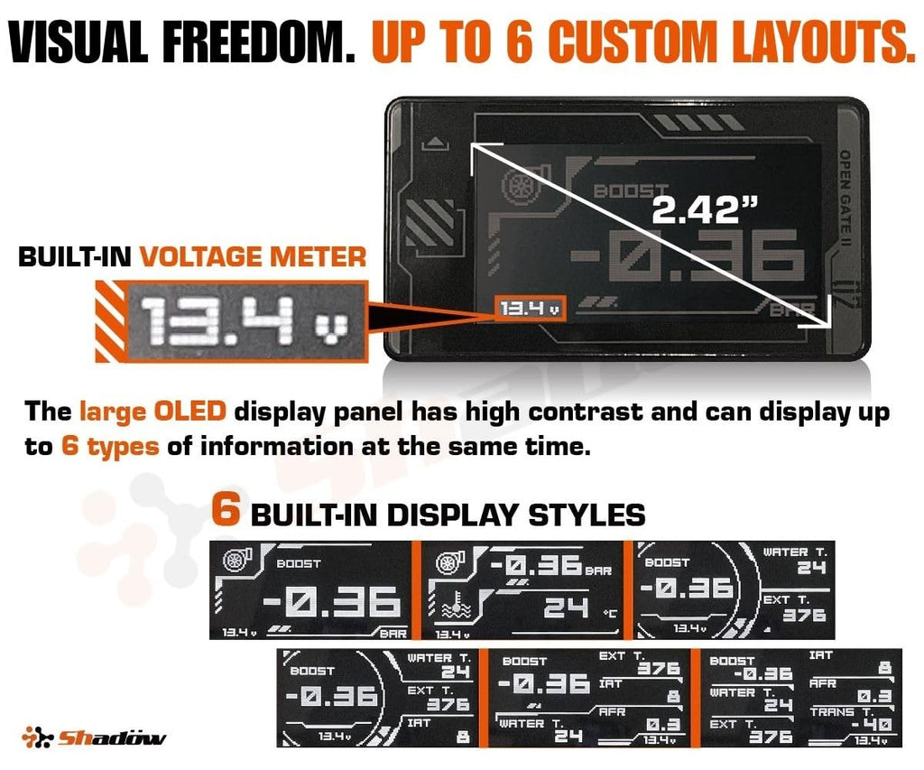 Shadow FD EVO OBD2 Digital Gauge Display
