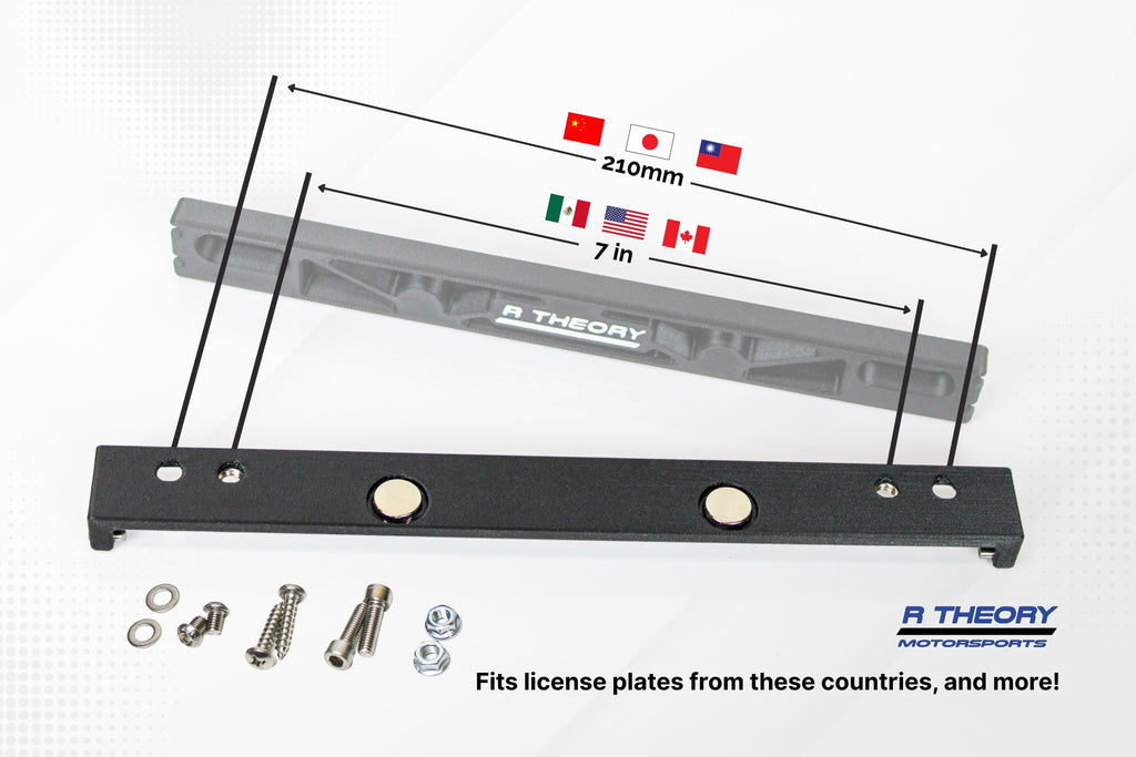 Universal License Plate Quick Release - Carbon Reinforced Plastic