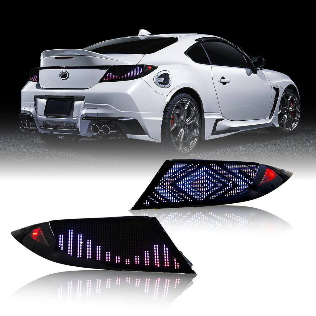 Toyota 86 GR86 2022-UP Scion FR-S Subaru BRZ LED Tail Lights Digital RGB Rear Light Sequential Signal Taillights
