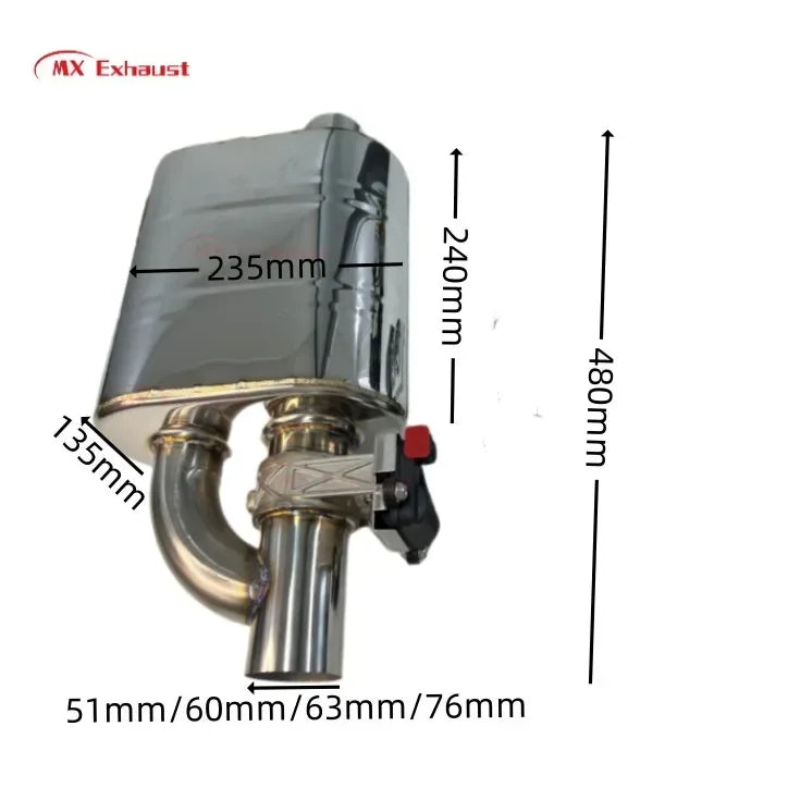 (2 muffler) 2.5" dual Electric valve exhaust muffler for Base - A-Spec Integra