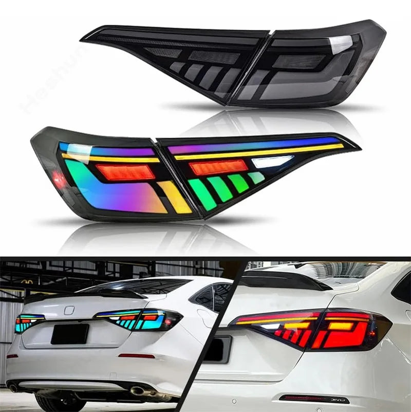 RGB LED Taillights For Honda Civic 11th Sedan