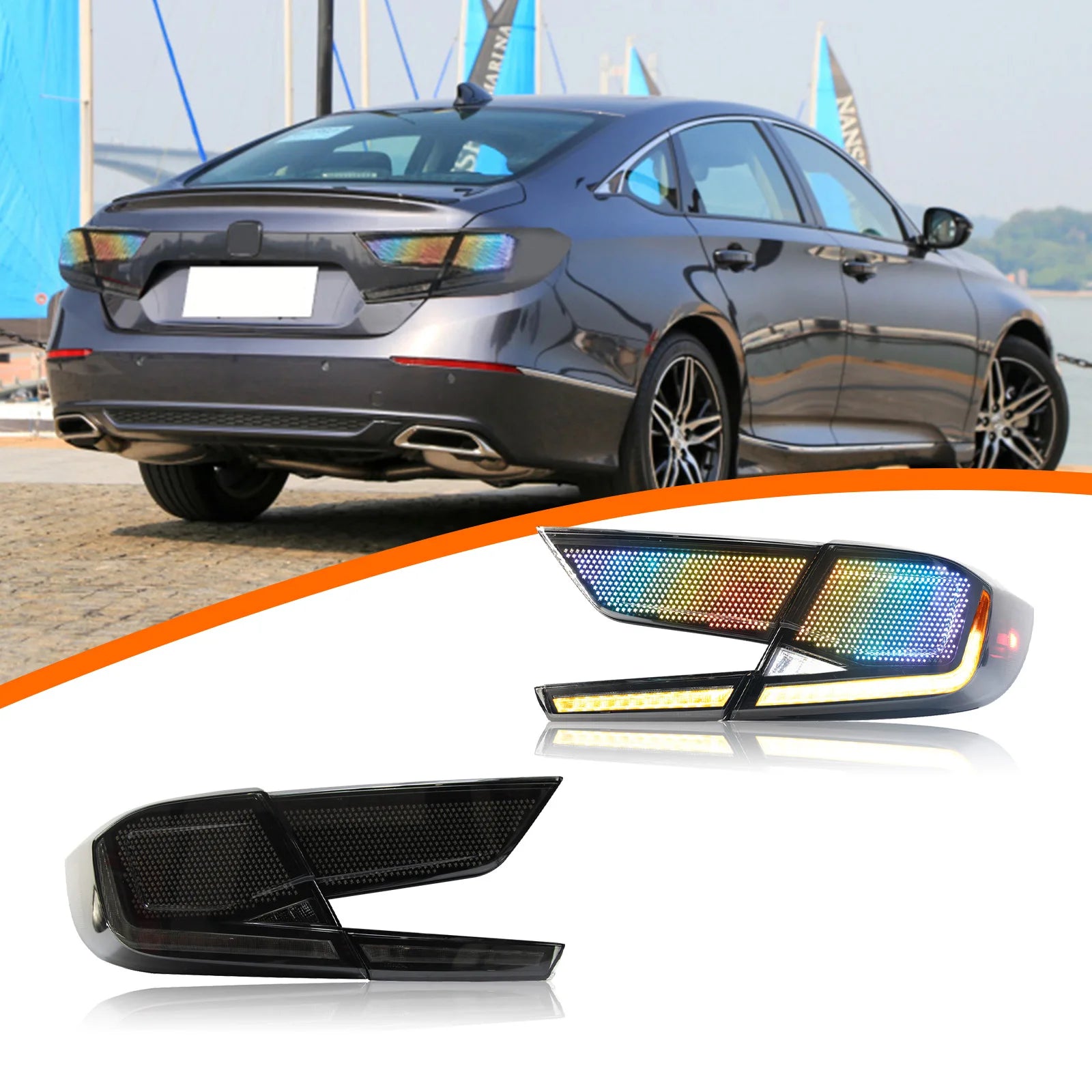 LED Rear Taillights For Honda 10th Accord 18-22