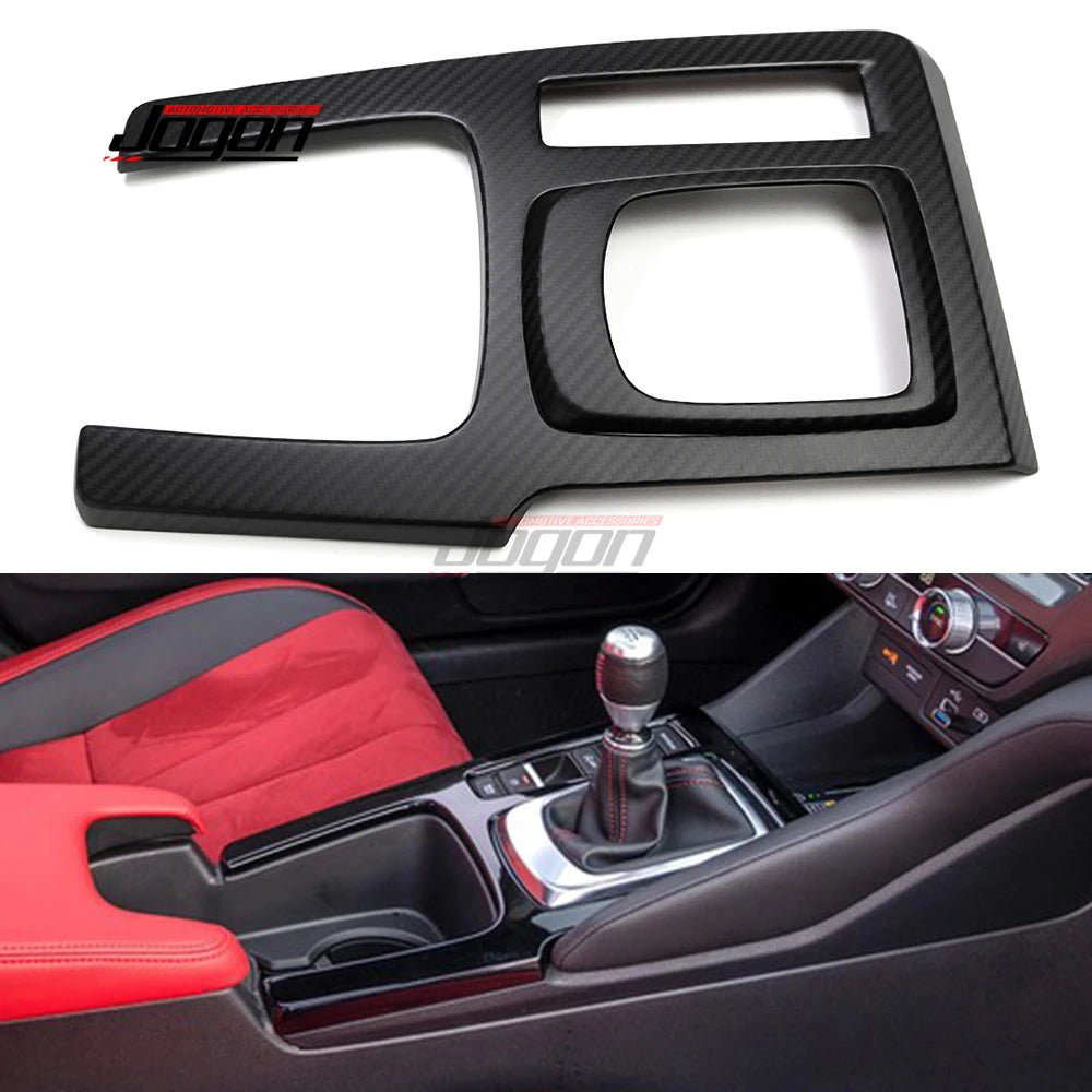 2PCS MT For Acura Integra Type S 2023 2024 2025 Carbon Fiber Interior Central Console Gear Shift Panel Cover Trim Accessories