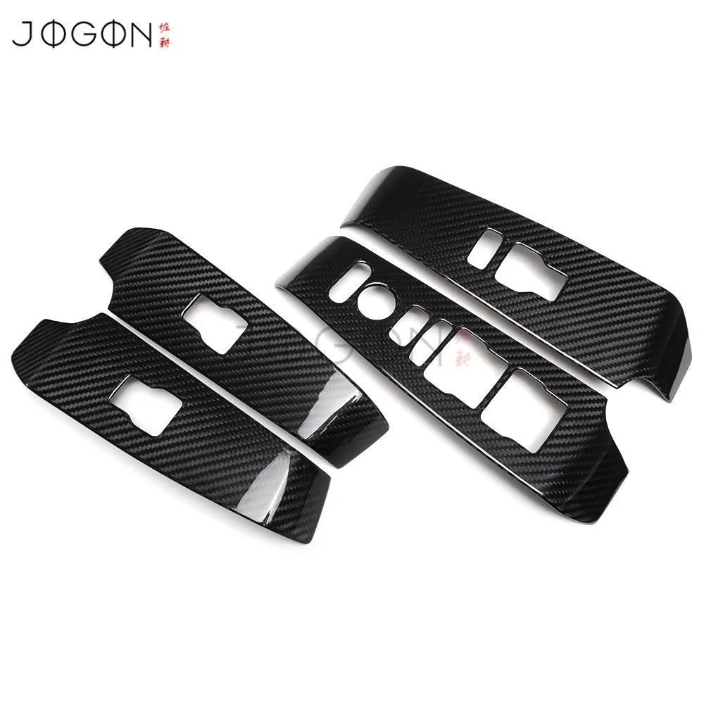 LHD Carbon Fiber Car Interior Door Window Lift Switch Lock Button Cover Trim Decoration For Acura Integra Type S A-Spec 2023+