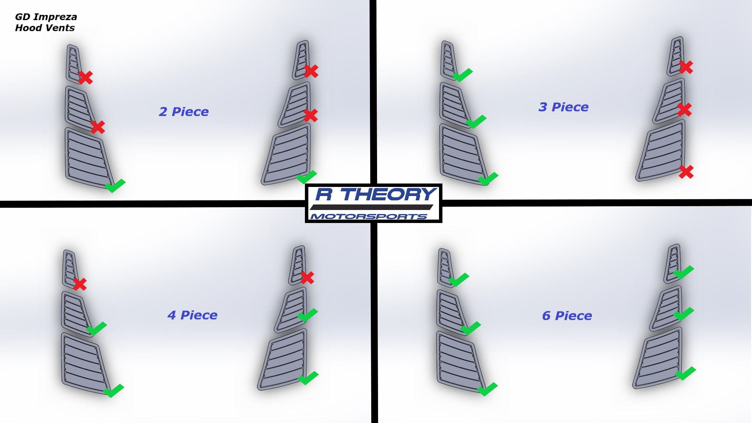 Bug Eye Impreza Hood Vents