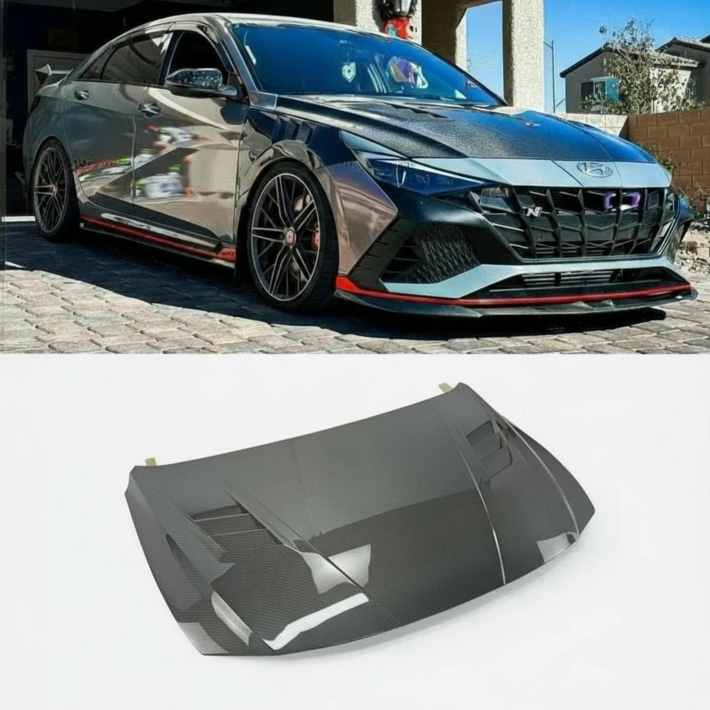 Carbon Fiber Vented Hood for 21+ Hyundai Elantra N Avante N CN7