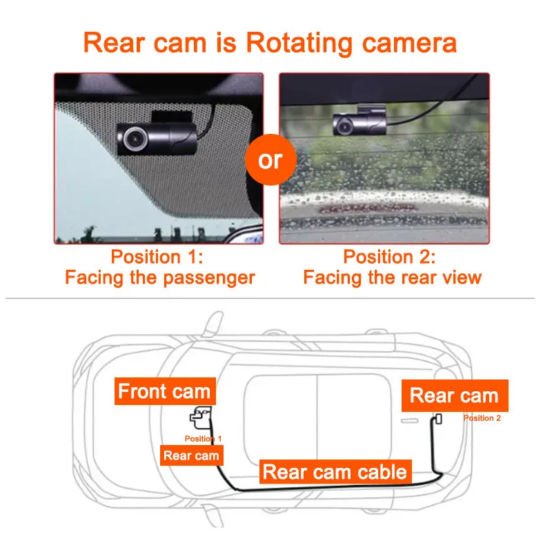 4K Dash Cam Front and Rear 2160P WiFi Dual Dashcam Plug Play with Acura Integra