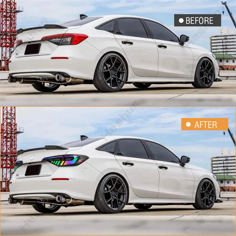 RGB LED Taillights For Honda Civic 11th Sedan