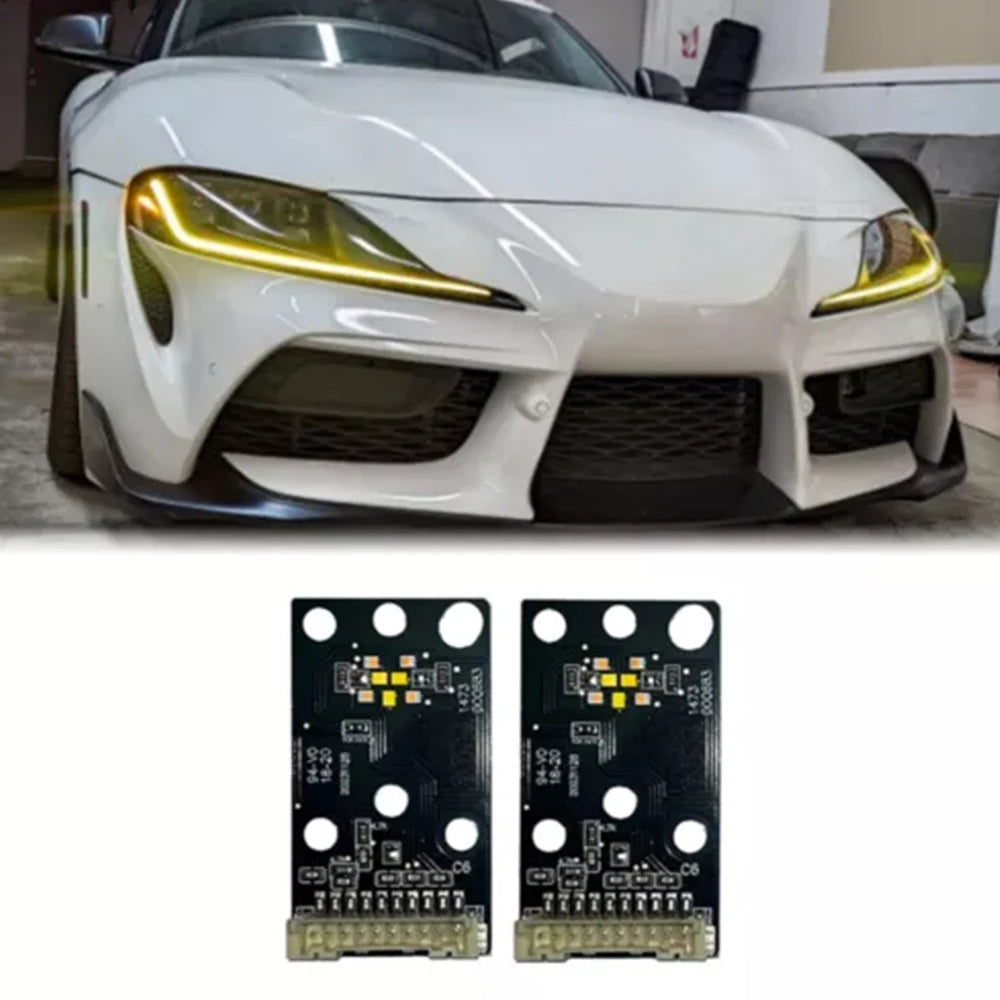 Yellow RED Amber bule DRL LED Boards For 2020-2024 Toyota Supra A90 A91 LED Headlight