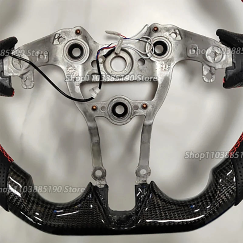 LED Carbon Fiber Car Steering Wheel For Hyundai N-line Elantra N Genesis Sonata Elantra N I30N I20N 2022-2025