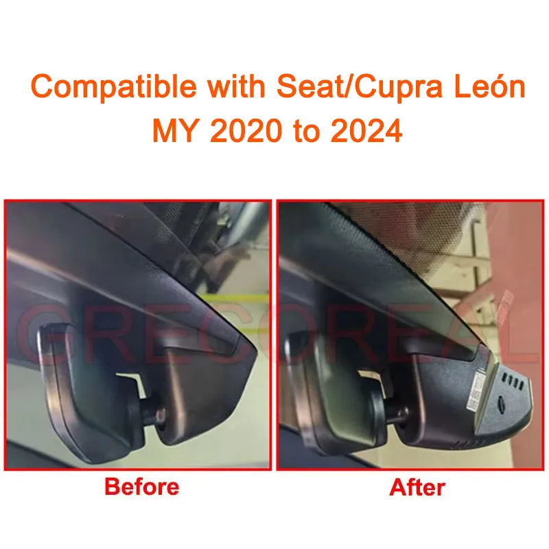 4K Dash Cam Front and Rear 2160P WiFi Dual Dashcam Plug Play with Acura Integra