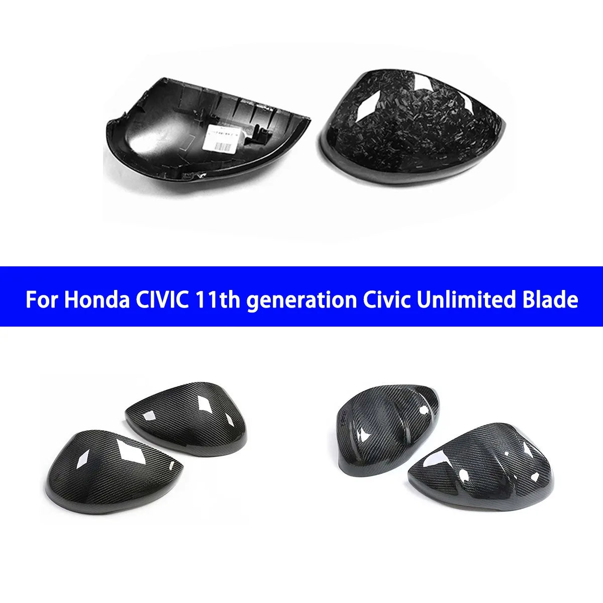 11th Generation Civic Carbon Fiber Rearview Mirror Housing