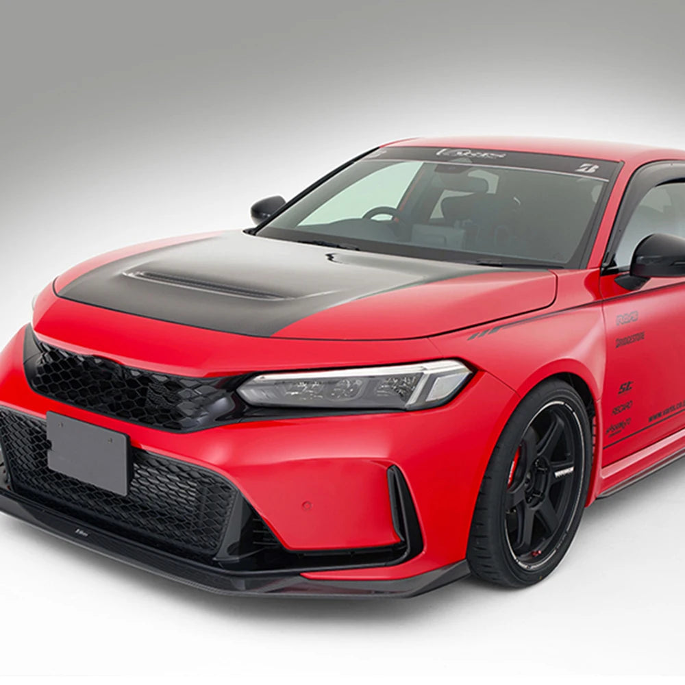 OEM Style Carbon Fiber Vented Hood Honda Civic 11th