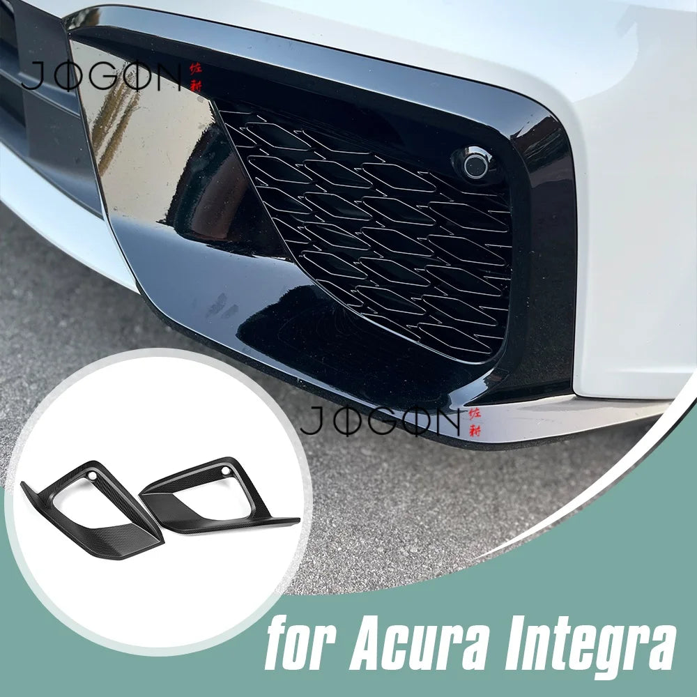 Carbon Exterior Car Front Grille Side Air Vent Fog Light Cover Trim Accessories For Acura Integra Type S DE5 2023 2024 2025