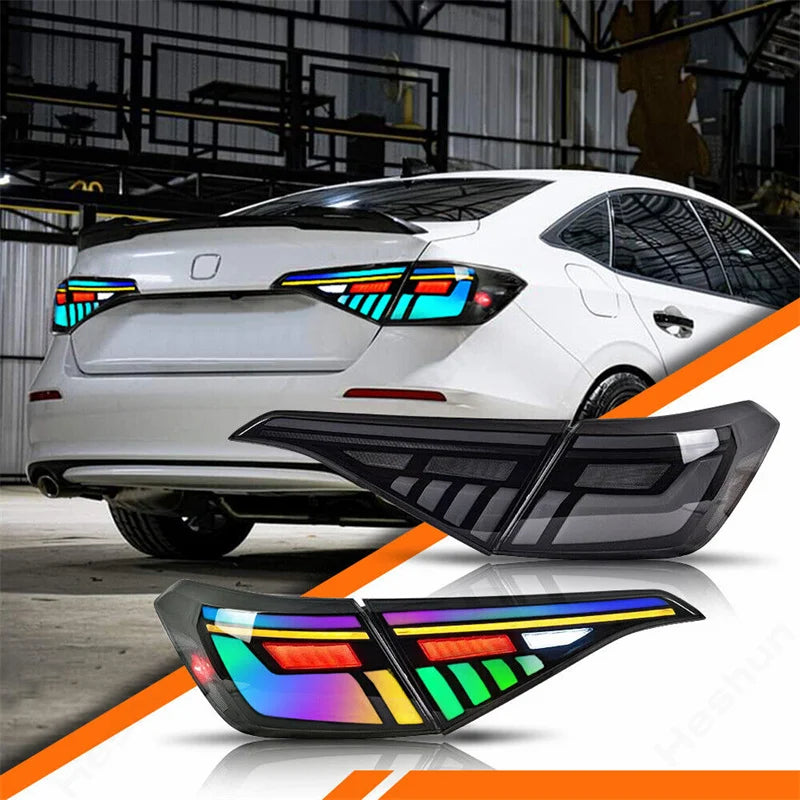 RGB LED Taillights For Honda Civic 11th Sedan