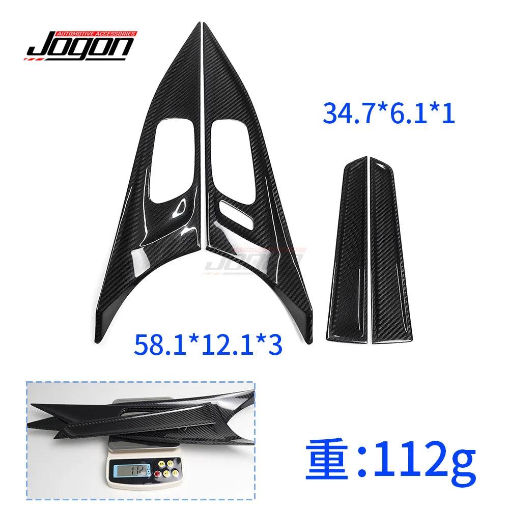 For Acura Integra DE4 DE5 Type S 2023+ Real Carbon Fiber Interior Door Handle Cover Lock Console Panel Protection Trim