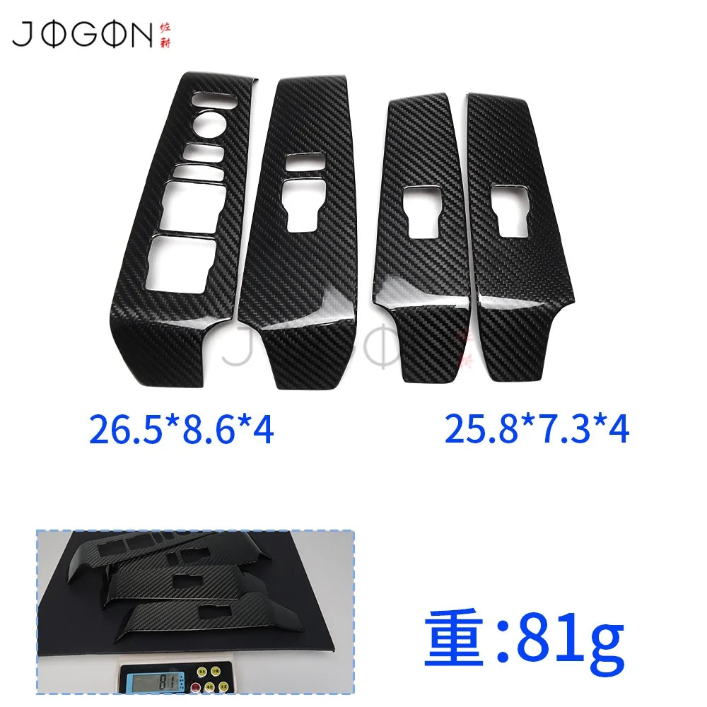 LHD Carbon Fiber Car Interior Door Window Lift Switch Lock Button Cover Trim Decoration For Acura Integra Type S A-Spec 2023+