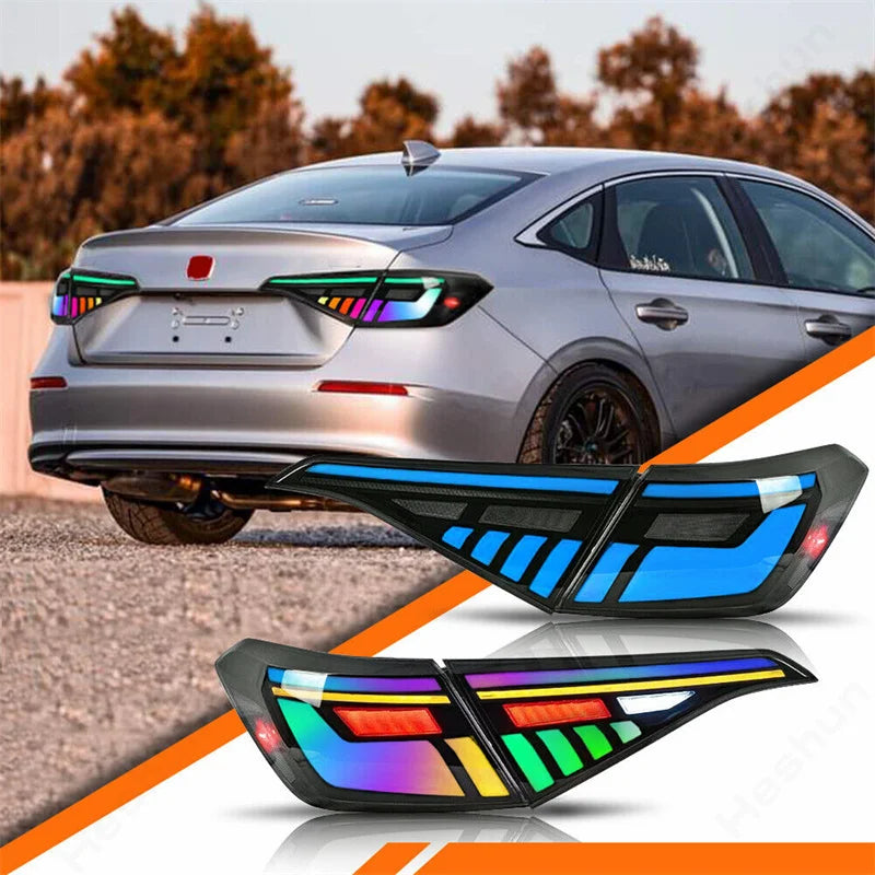 RGB LED Taillights For Honda Civic 11th Sedan